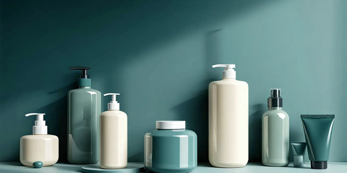 Consumer product packaging arranged on retail shelf with pricing labels, multi-channel retail environment